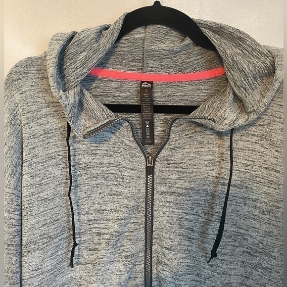 RBX Full  Zip Hooded Sweater Heathered Gray Ladies Sm - Picture 3 of 10
